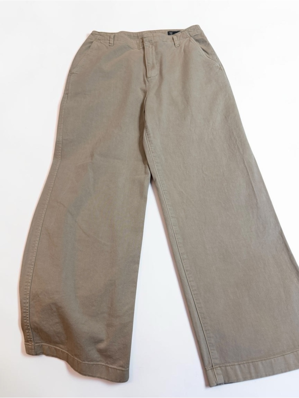 Gap Loose Khaki Womens Wide Leg Pants Size 12 Beige Trouser